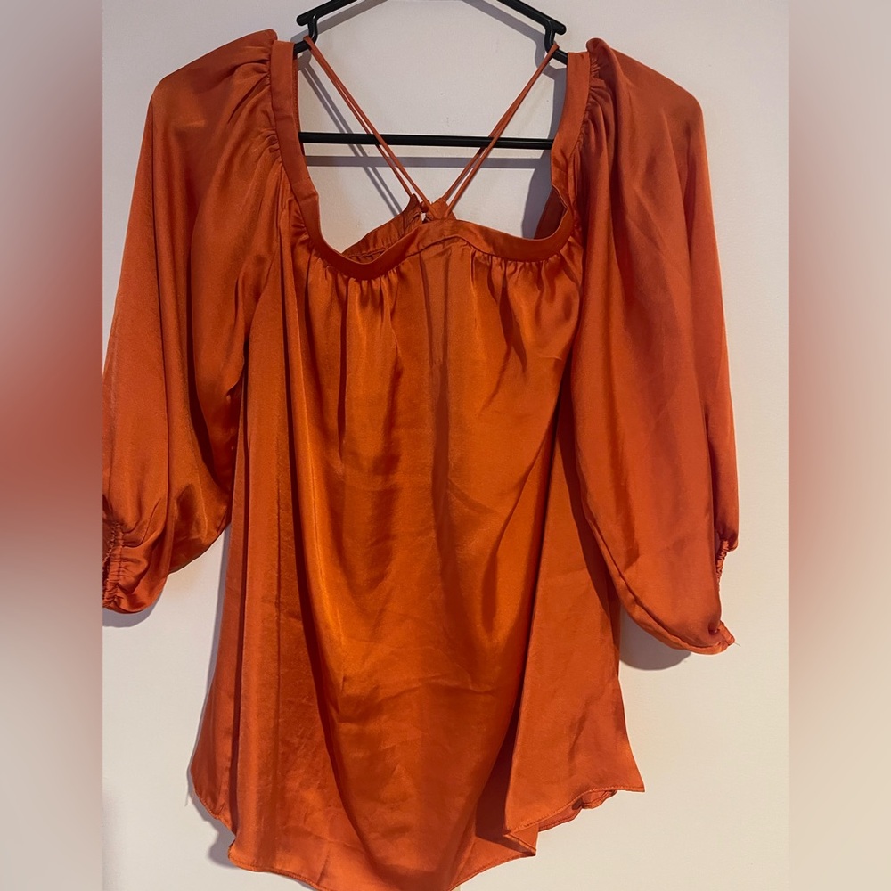 Elegant Orange Women's Top